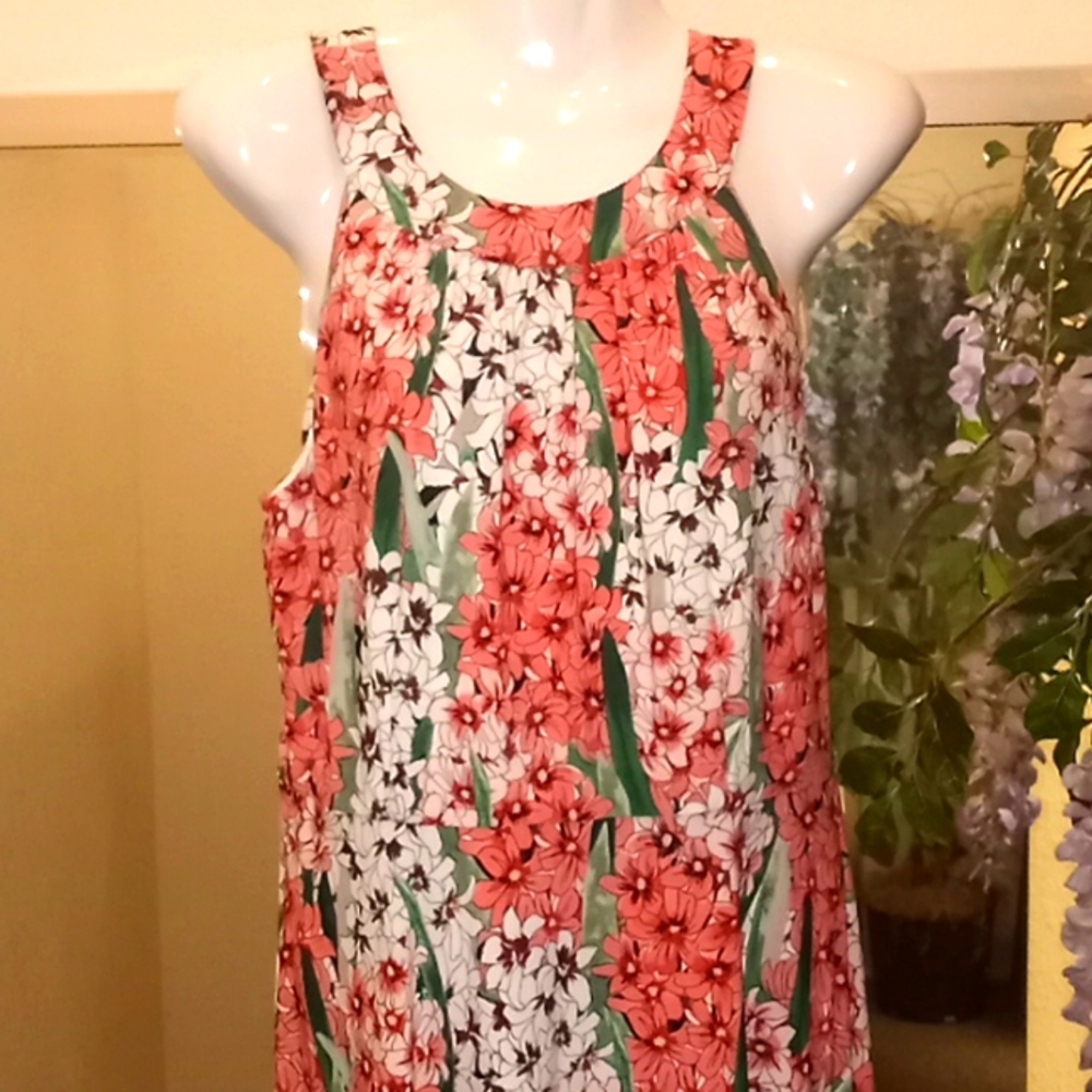 Tommy Hilfiger Floral Jersey Sleeveless Dress